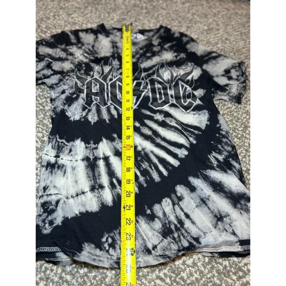 ACDC Tie Dye Black Gray Shirt Size Small - Picture 3 of 4